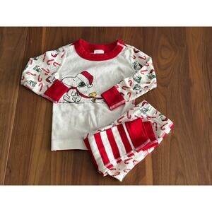 Hanna Andersson 2T Peanuts Snoopy 2 Piece Long Pajama Set